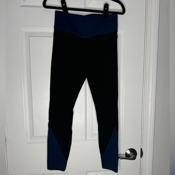 ATHLETA ELEVATION 7/8 TIGHT COLOR BLOCK YOGA WORKOUT CROSSFIT PANT SMALL - Picture 1 of 7